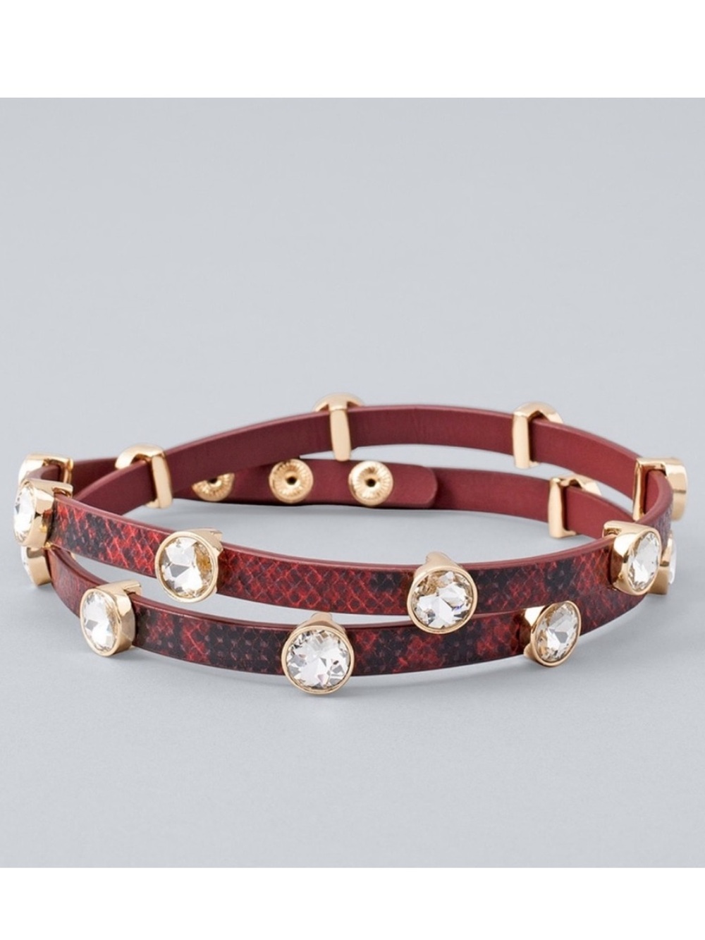 WHBM LEATHER WRAP BRACELET